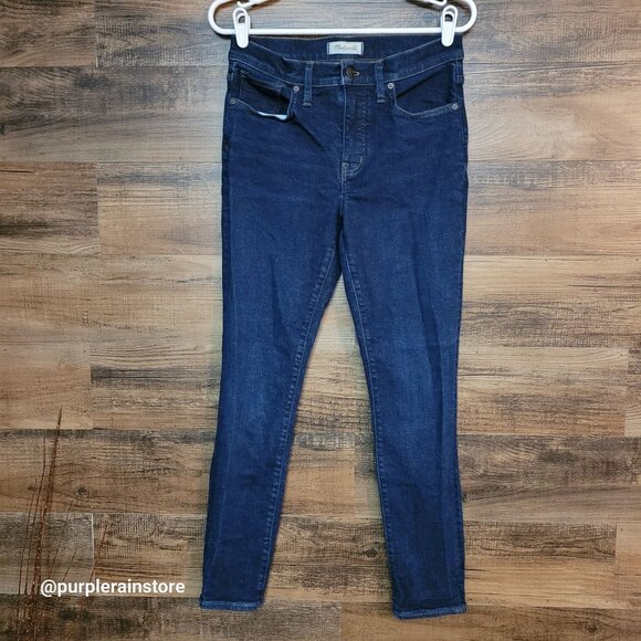 Madewell Jeans 28 Skinny 9" Mid Rise Woodland Wash MA938 Tummy Control Stretch - Picture 1 of 13